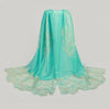 Elegant Aqua Lace Stole
