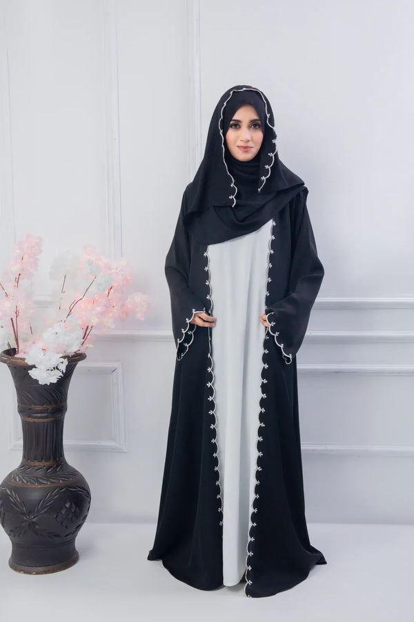 Black & White Grace Abaya