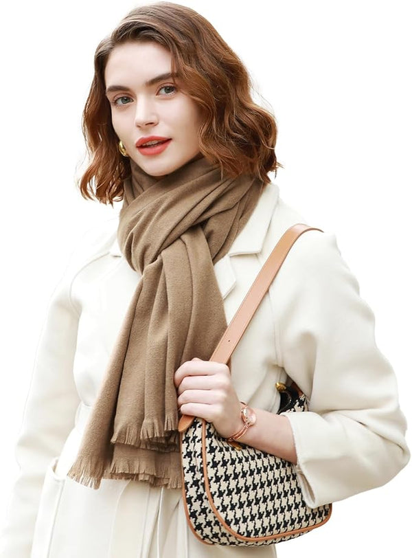 Warm Wool Stole - Brownish Grey