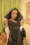 Turkish Cashmere Wool Shawl -Black