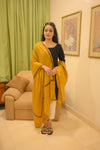 Elegant Shawl with Gota Zari Border Musterd