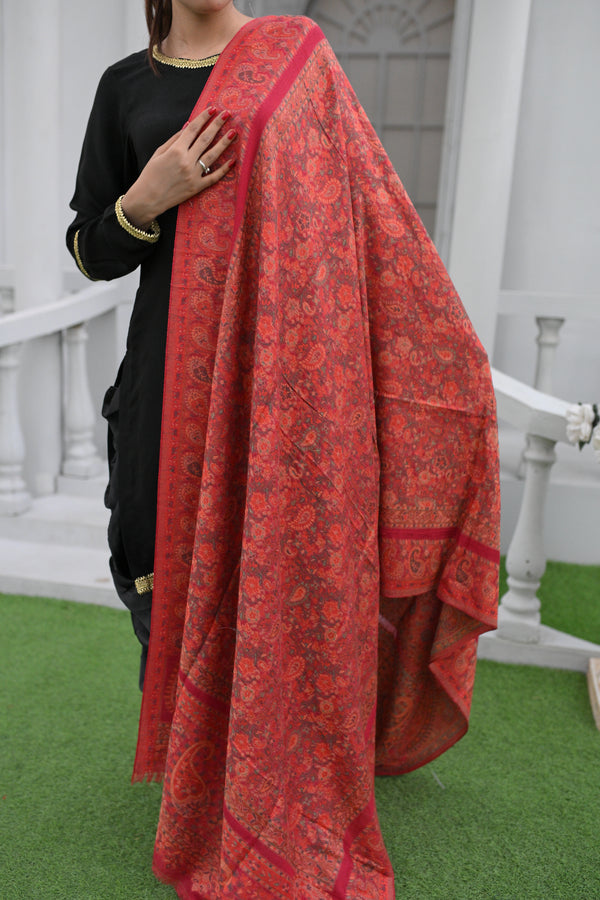 Kani shawl - Britght Red