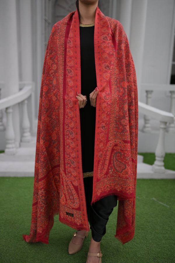 Kani shawl - Britght Red