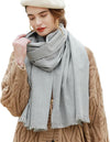 Warm Wool Stole - Grey - 1