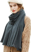 Warm Wool Stole - Greyish Black