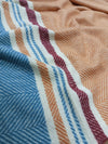 Turkish Style Wool Stole - Blue/Orange