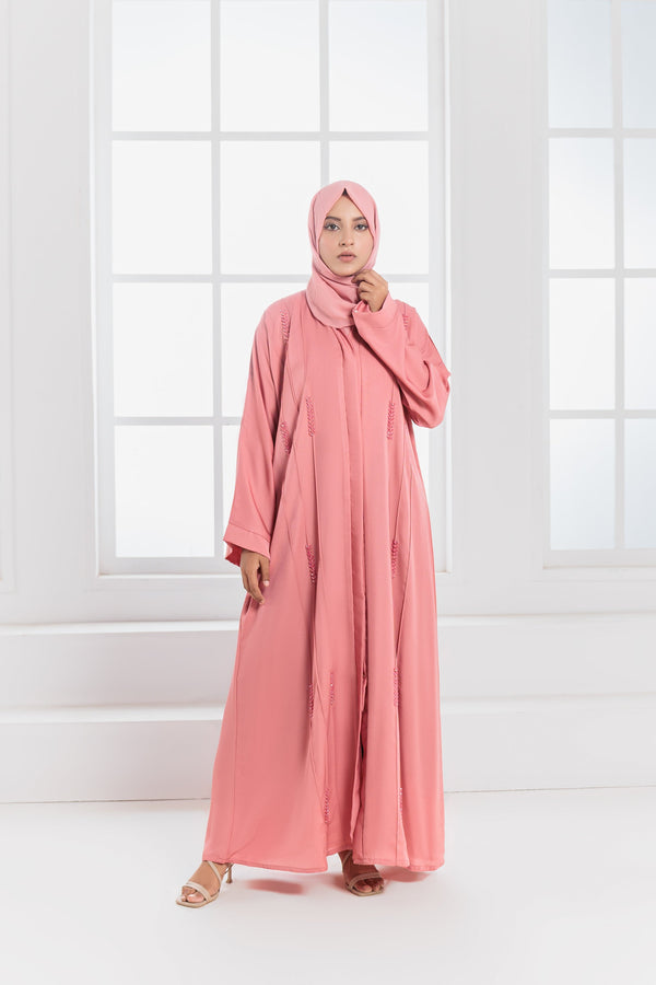 Modern Modest Wear: Open Abaya with Hijab