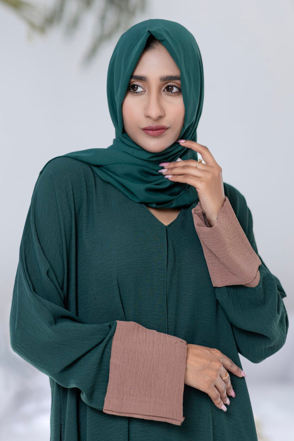 Emerald Charm Abaya with Hijab
