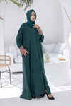 Emerald Charm Abaya with Hijab