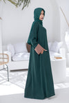 Emerald Charm Abaya with Hijab