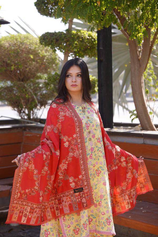 Kani Allure Stole - Orange