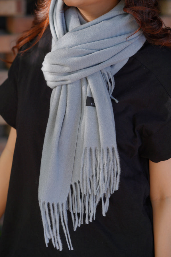Premium Wool Stole - Grey