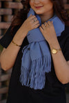 Premium Wool Stole - Blue