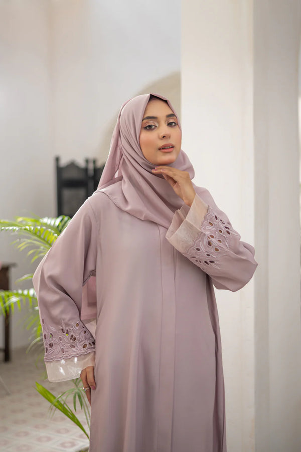 LACE SLEEVEABAYA WITH HIJAB