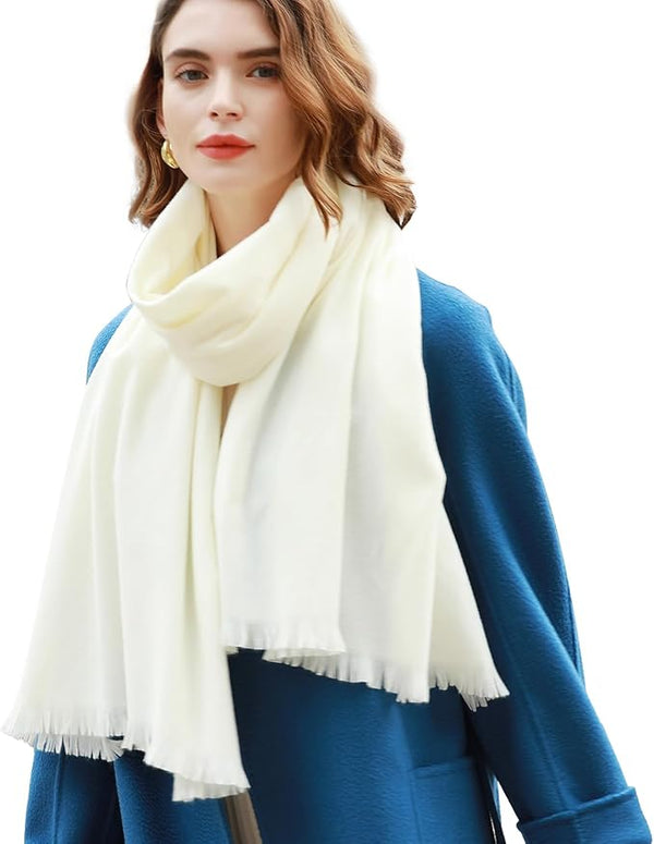 Warm Wool Stole - Off White