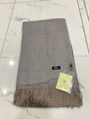 Striped wool shawl - Greyish Purple
