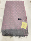 Box Design wool shawl - Light Purple
