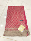 Box Design Wool Shawl - Red