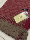 Box Design Wool Shawl - Red