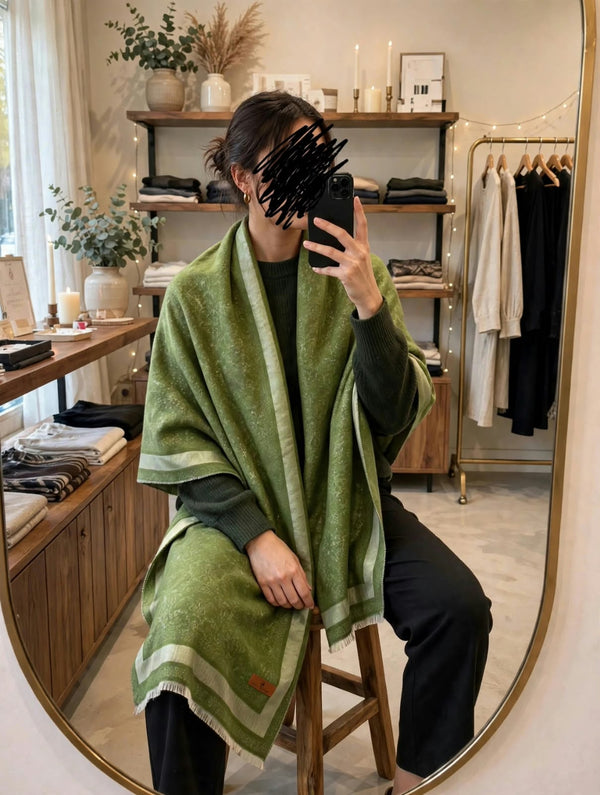 Wool Velvet Shine Stole