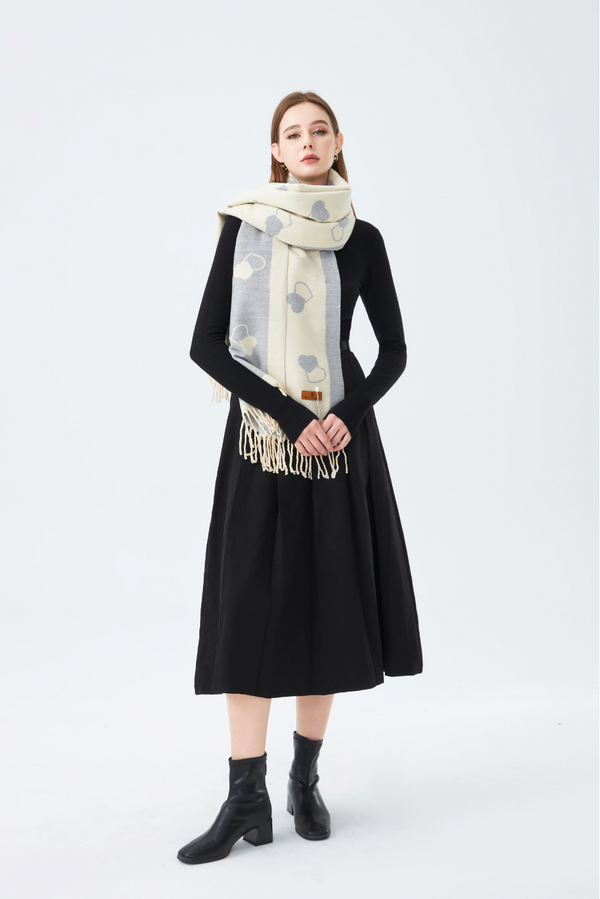 Winter Stole with Hearts SC-04