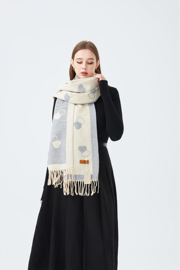 Winter Stole with Hearts SC-04