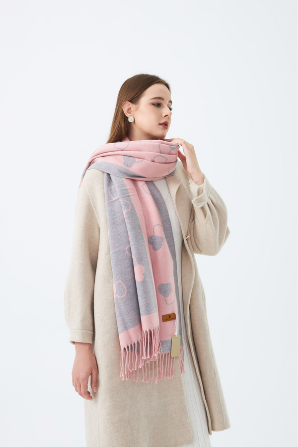 Winter Stole with Hearts SC-04