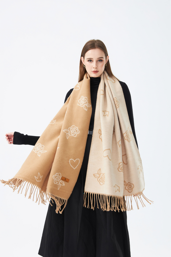 Winter Stole with Rose SC-05