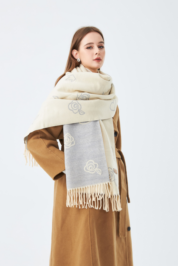Winter Stole with Rose SC-05