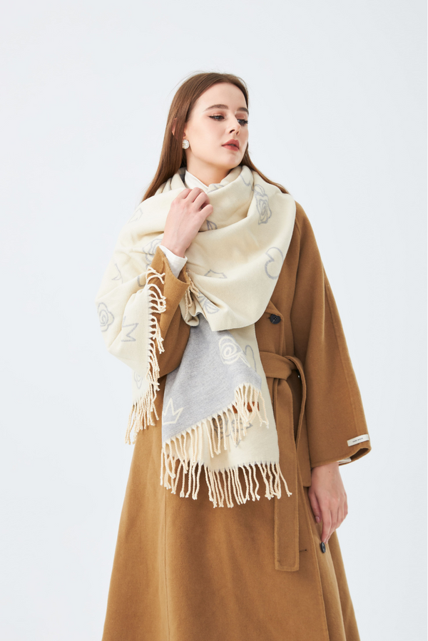 Winter Stole with Rose SC-05