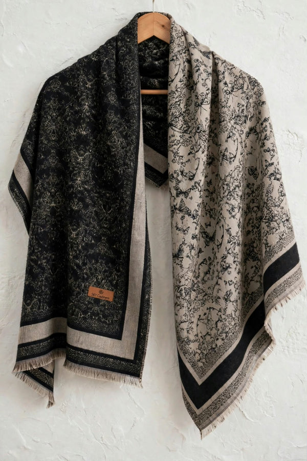 Wool Velvet Shine Stole