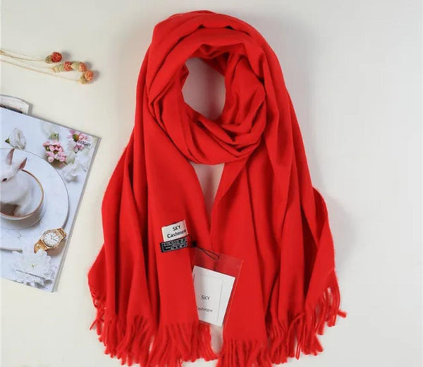 Premium Wool Stole -Red