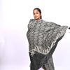 Leaf Wool Shawl - Grey