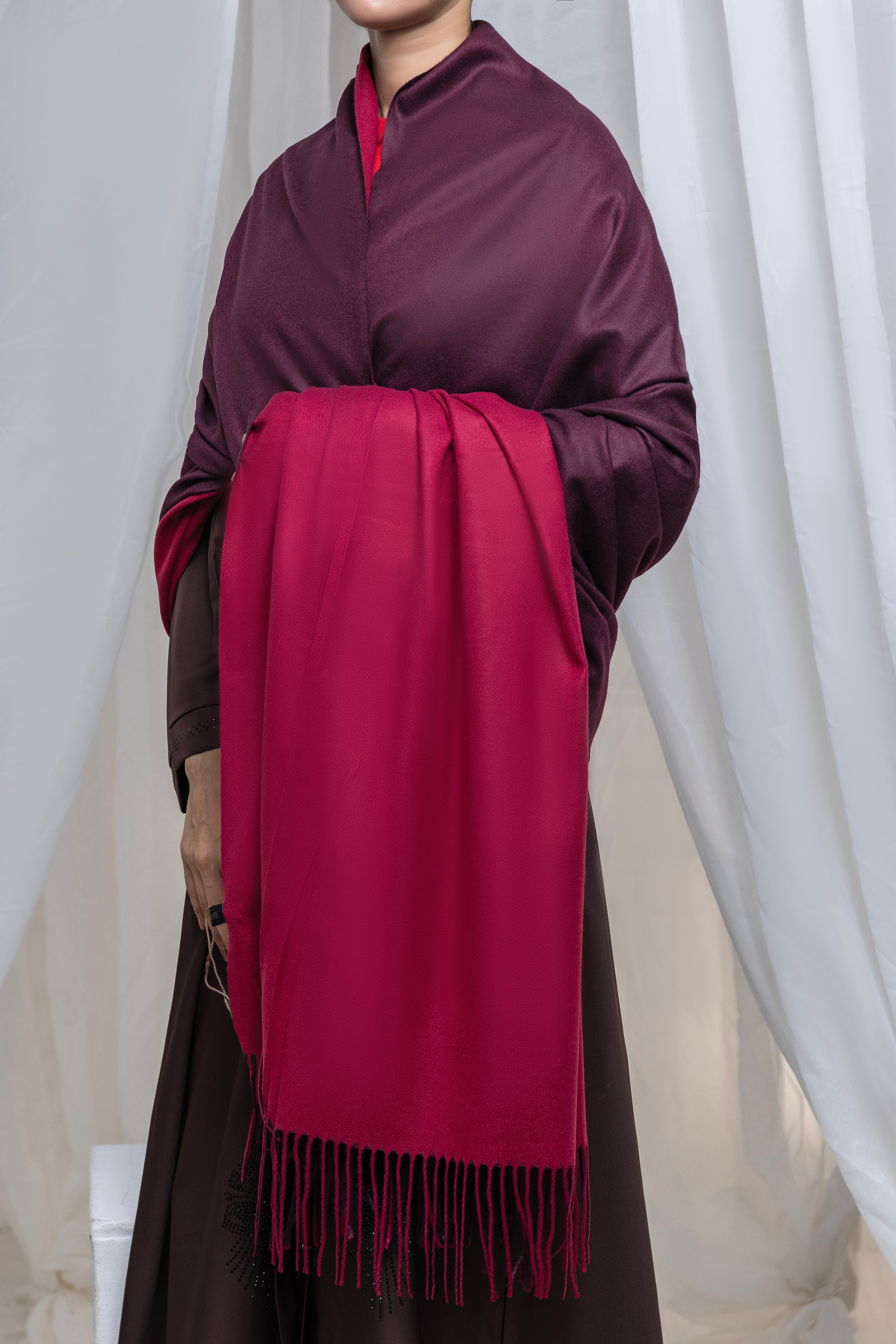 Two Tone Contrast Shawl
