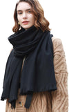 Warm Wool Stole - Black