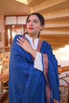 Elegant Shawl with Gota Zari Border - Royal Blue