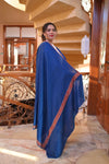 Elegant Shawl with Gota Zari Border - Royal Blue