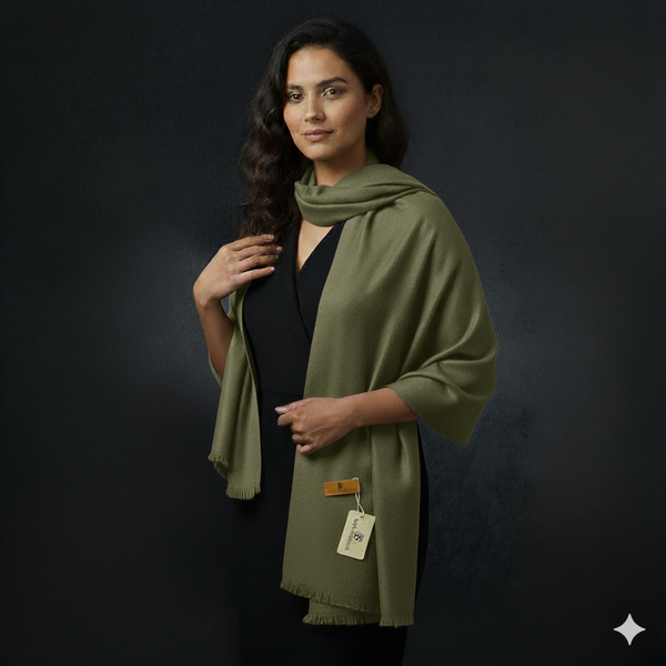 Plain Wool Shawl-