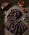 Bahaar Veil Shawl - Blue Paisley