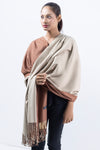 Two Tone Shawl - Rodeo Dust + Quill Grey