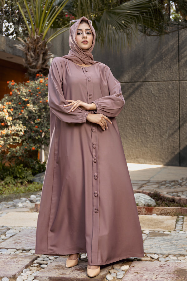 Fancy Button Abaya