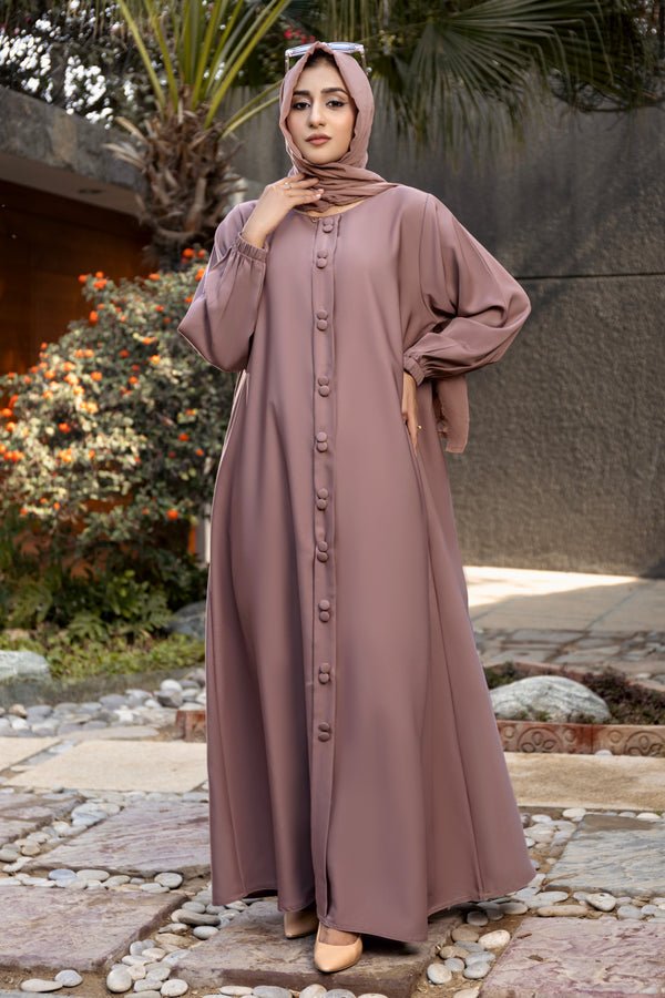 Fancy Button Abaya