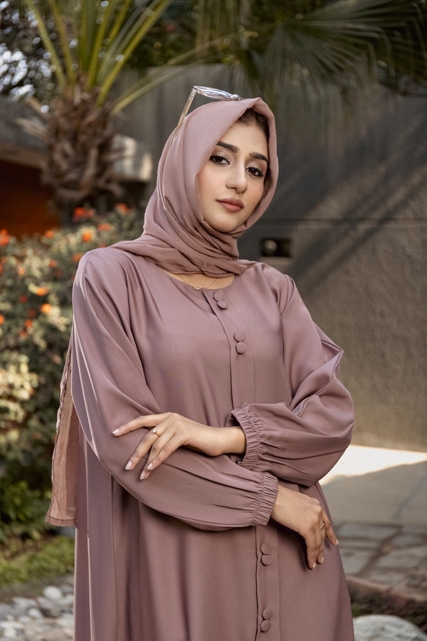 Fancy Button Abaya