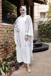 White Embroidery Abaya