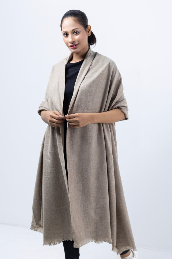 Plain Wool Shawl-Silver Chalice