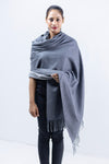 Two Tone Shawl - Gutt Gray + Grey Goose