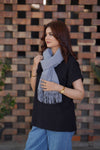 Premium Wool Stole - Silver