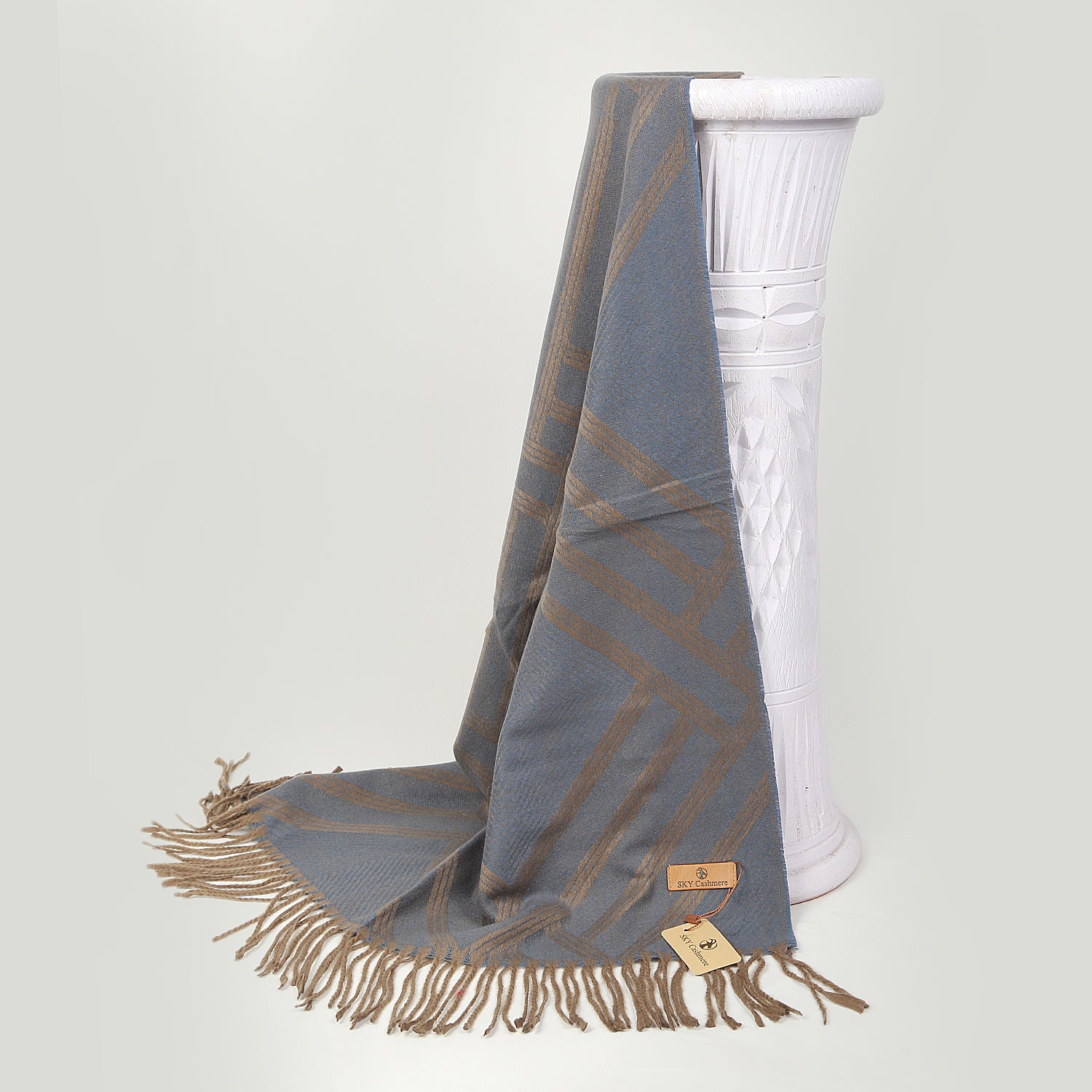 Double design Stole – Sky Cashmere Pakistan