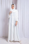 Basic White Pocket abaya