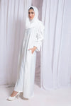 Basic White Pocket abaya